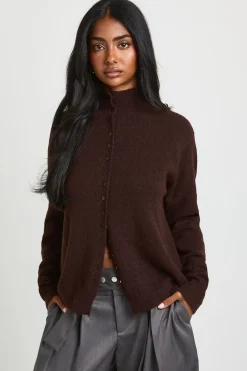 Gilet À Col Montant Boutonné Sur Toute La Longueur