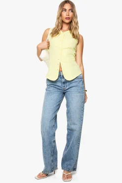 boohoo Gilet à col montant et boutons<Femme Tailleurs|Tops
