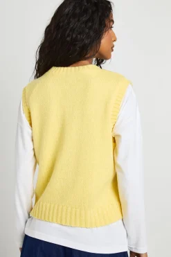 Gilet à col rond en maille douce