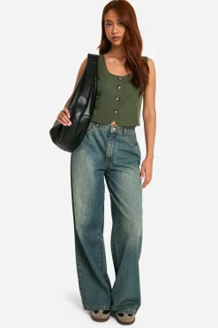 boohoo Gilet court à encolure carrée<Femme Tailleurs|Tops