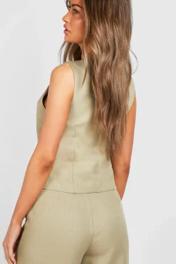 boohoo Gilet à coutures de contour texturées<Femme Tailleurs|Vestes & Manteaux