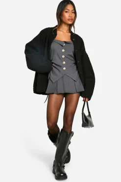 Gilet à coutures plissées