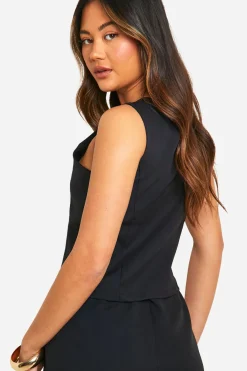boohoo Gilet décontracté à nouer sur le devant<Femme Tailleurs|Vestes & Manteaux