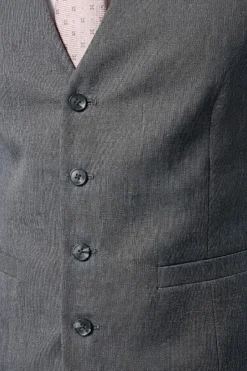 Gilet De Costume Essentiel Gris Moyen Grande Taille & Tall