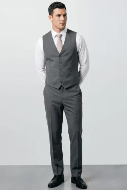 Gilet De Costume Essentiel Gris Moyen Grande Taille & Tall