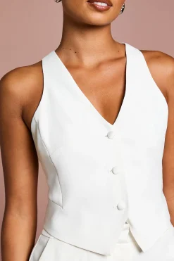 Gilet de Mariée Ajusté Premium Petite Taille