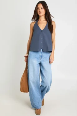 Gilet Dos Nu Coupe Décontractée Grande Taille