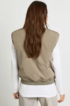 boohoo Gilet à doublure en synthétique<Femme Vestes & Manteaux