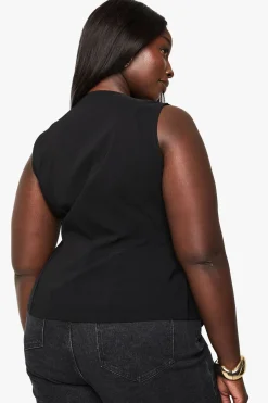 boohoo Gilet à drapé avant avec bouton doré<Femme Tailleurs|Tops
