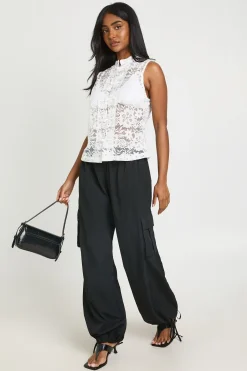 boohoo Gilet À Détail De Bordure En Dentelle<Femme Tailleurs|Satin Et Dentelle