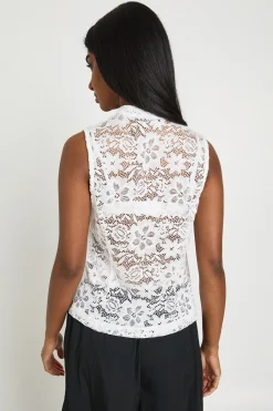 boohoo Gilet À Détail De Bordure En Dentelle<Femme Tailleurs|Satin Et Dentelle