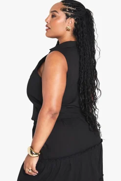 boohoo Gilet à détails plissés grande taille<Femme Tailleurs|Tops