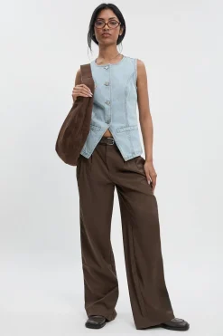 Gilet en denim long