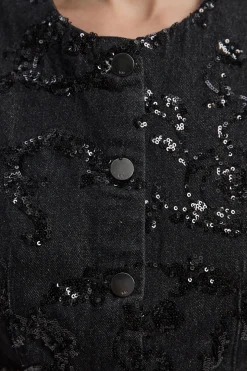 Gilet en Jean à Sequins