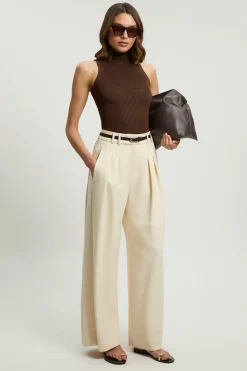 KarenMillen Gilet en maille côtelée en viscose mélangée<Femme Pulls Et Gilets|Toutes Les Mailles