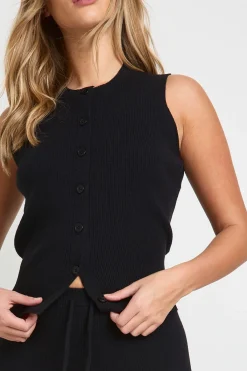 boohoo Gilet en maille côtelée ultra-douce et pantalon à jambes larges coordonné<Femme Pulls Et Gilets|Toutes Les Mailles