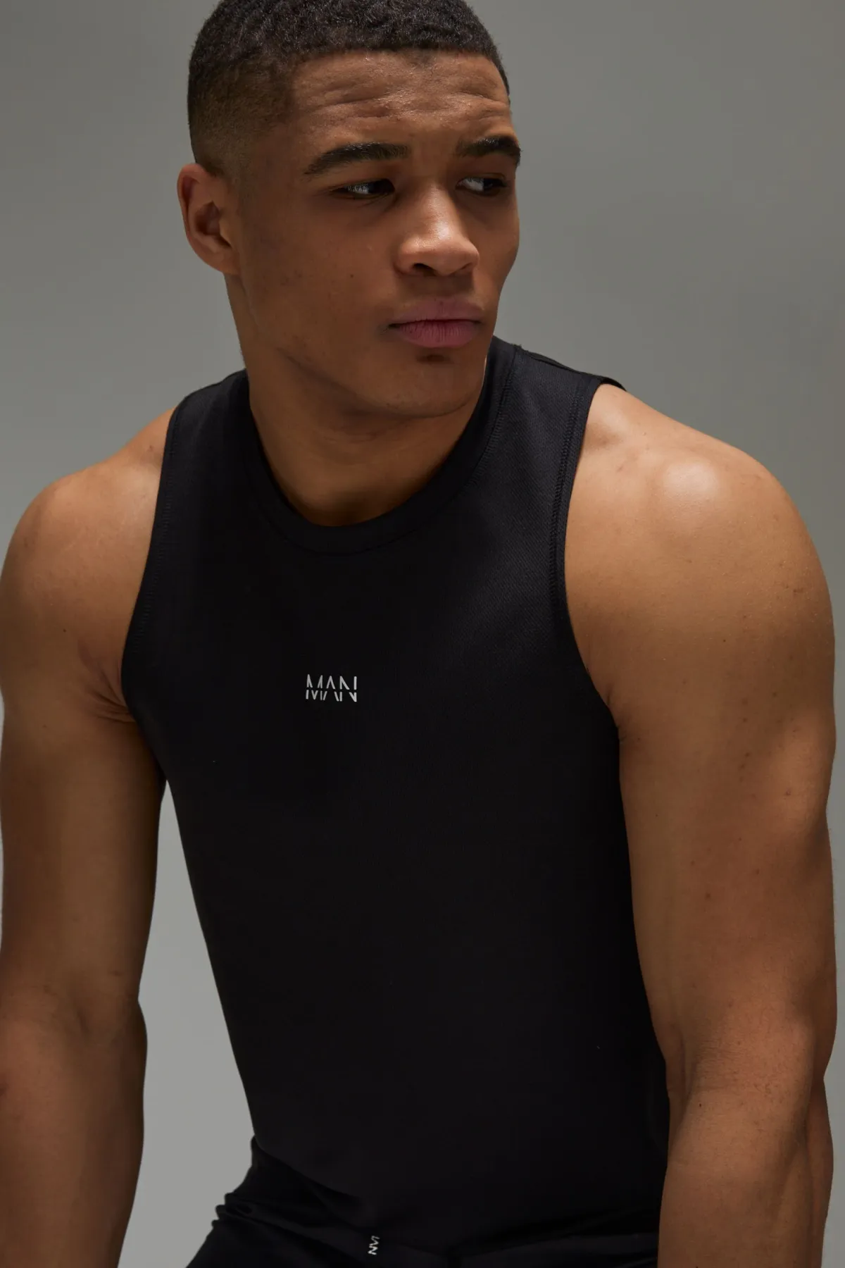 boohooMAN Gilet en maille de course pour homme actif<Homme Tenues De Sport Grande Taille|Tout Afficher