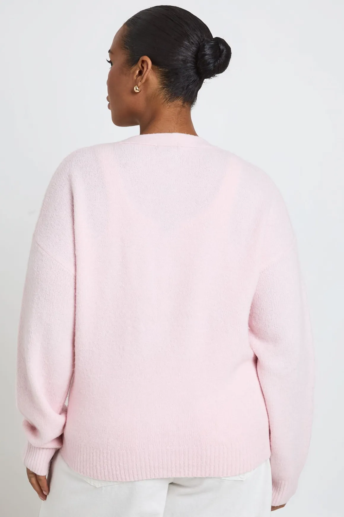 Gilet En Maille Douce Avec Détail Poches Et Encolure En V Plus