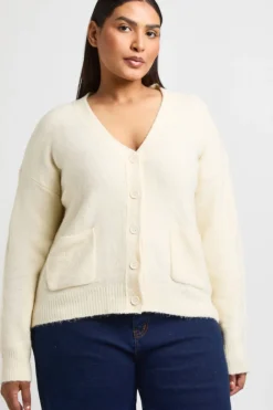 boohoo Gilet En Maille Douce Avec Poches Et Col En V<Femme Pulls Et Gilets|Toutes Les Mailles