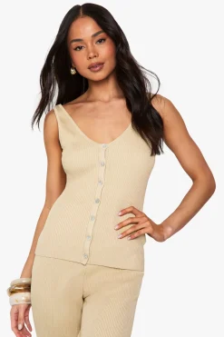 boohoo Gilet en maille et pantalon à jambes larges<Femme Pulls Et Gilets|Toutes Les Mailles