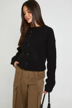 boohoo Gilet En Maille Épaisse Ultra Doux À Col Rond<Femme Pulls Et Gilets|Toutes Les Mailles