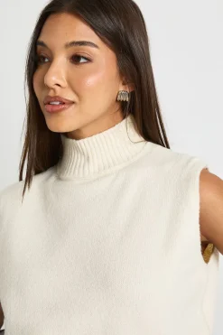 boohoo Gilet en maille tricotée douce avec détail de col<Femme Pulls Et Gilets|Toutes Les Mailles