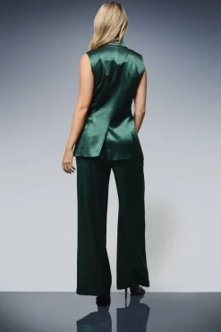 Gilet en Satin à Liens Latéraux