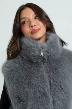 boohoo Gilet En Synthétique<Femme Vestes & Manteaux