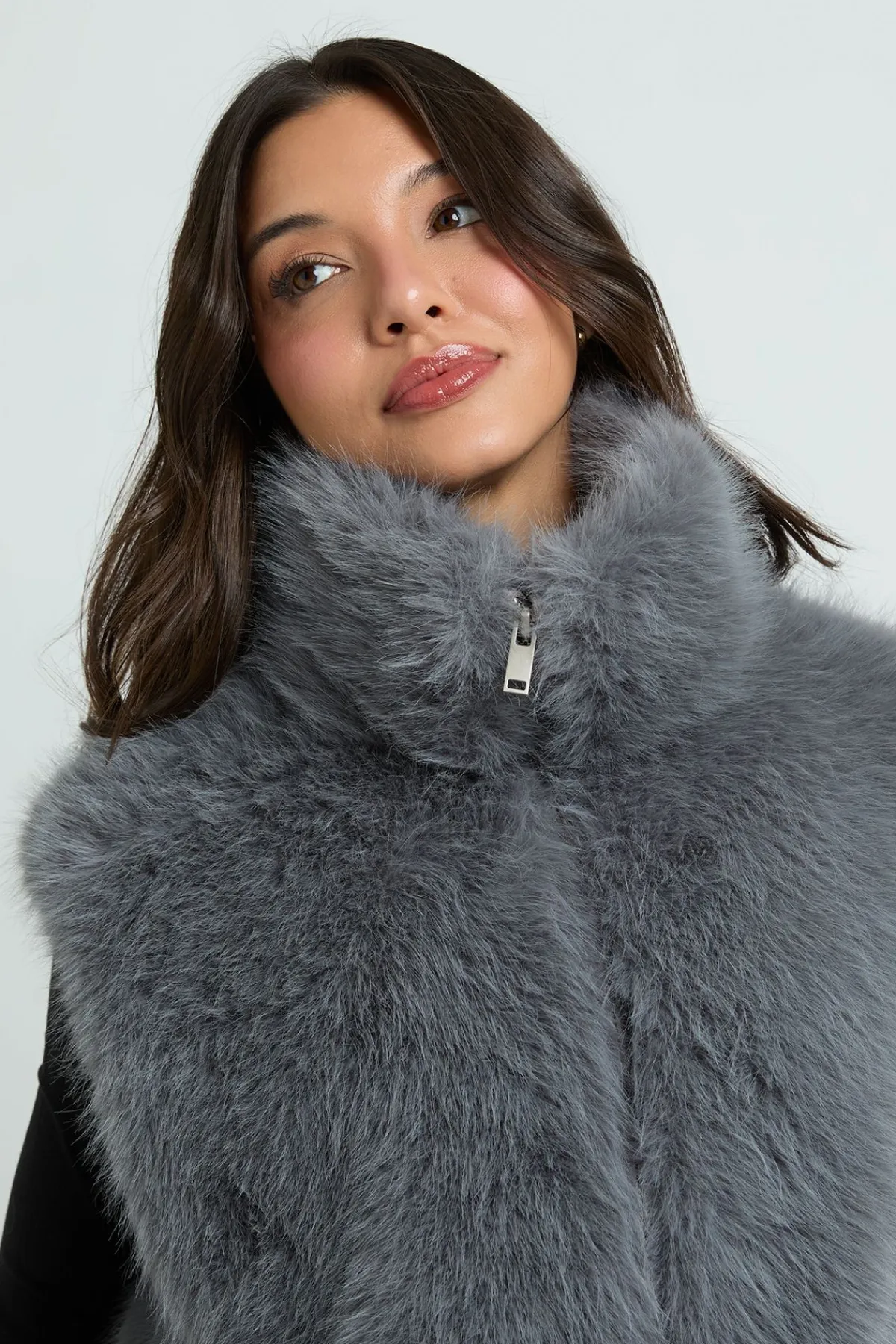 boohoo Gilet En Synthétique<Femme Vestes & Manteaux