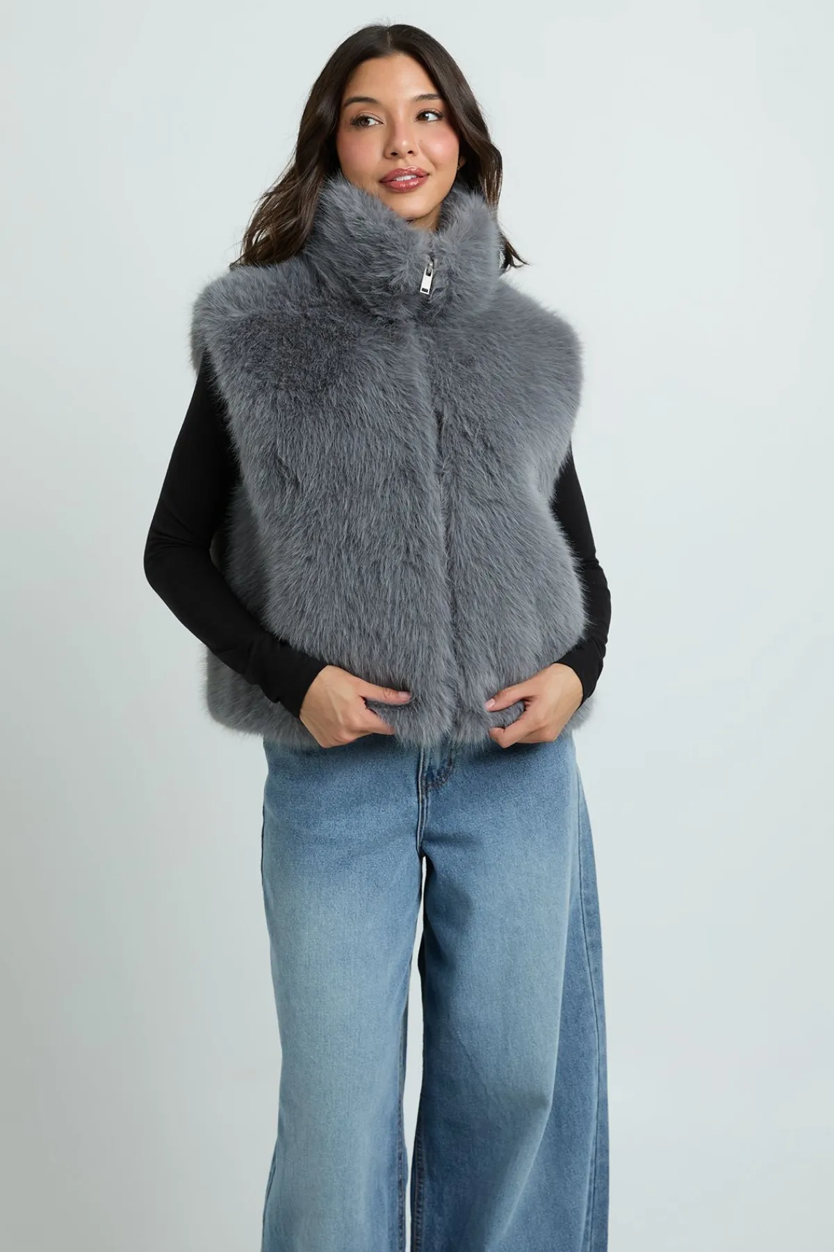 boohoo Gilet En Synthétique<Femme Vestes & Manteaux