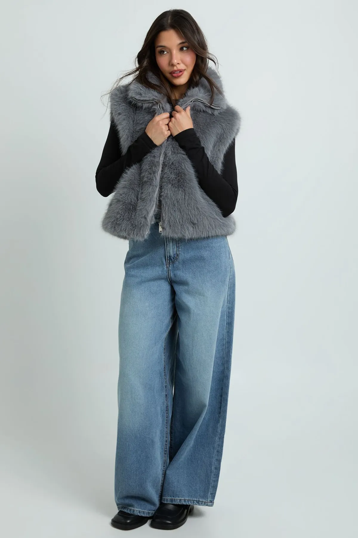 boohoo Gilet En Synthétique<Femme Vestes & Manteaux
