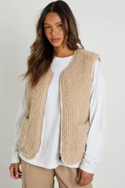 Gilet en synthétique texturé