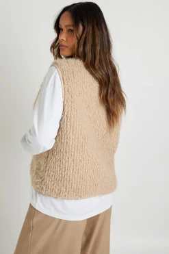 Gilet en synthétique texturé