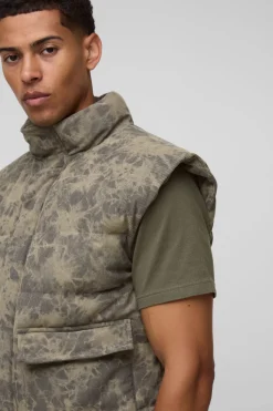 boohooMAN Gilet en velours côtelé lavé, surdimensionné et de coupe carrée<Homme Manteaux Et Vestes