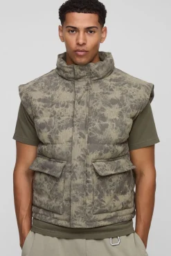 boohooMAN Gilet en velours côtelé lavé, surdimensionné et de coupe carrée<Homme Manteaux Et Vestes