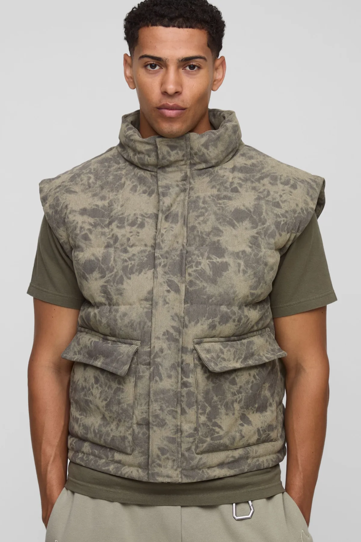 boohooMAN Gilet en velours côtelé lavé, surdimensionné et de coupe carrée<Homme Manteaux Et Vestes
