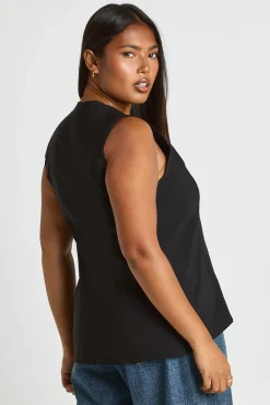 boohoo Gilet à garniture de boutons dorés Plus<Femme Tailleurs|Tops