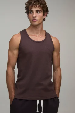 boohooMAN Gilet Gaufré Coupe Régulière Essentiel<Homme Indispensables Grande Taille|Tout Afficher