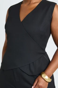 boohoo Gilet Grande Taille À Laçage Au Dos<Femme Tailleurs|Satin Et Dentelle