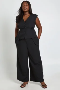 boohoo Gilet Grande Taille Sans Manches À Taille Cintrée<Femme Tailleurs|Tops