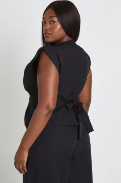 boohoo Gilet Grande Taille Sans Manches À Taille Cintrée<Femme Tailleurs|Tops