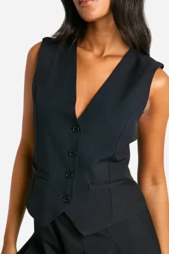 Gilet long ajusté