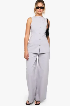 boohoo Gilet long ajusté Super Stretch<Femme Tailleurs|Tops