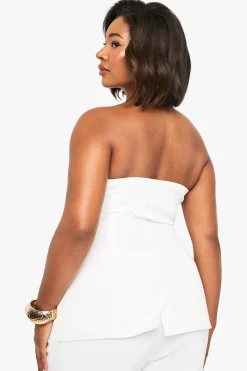 Gilet Long Bandeau Tailleur Grande Taille