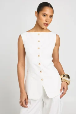 boohoo Gilet Long À Encolure Bateau<Femme Tailleurs|Tops
