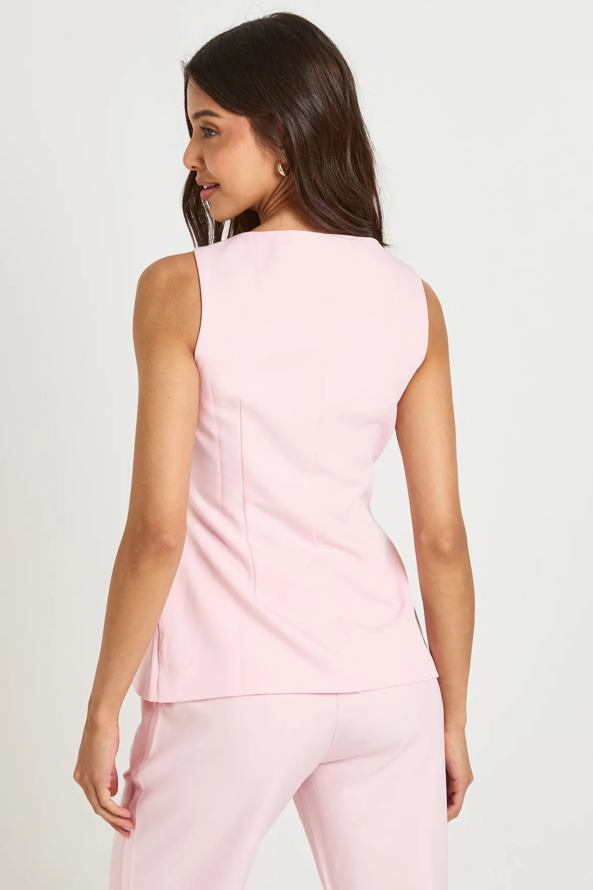 Gilet Long À Encolure Carrée