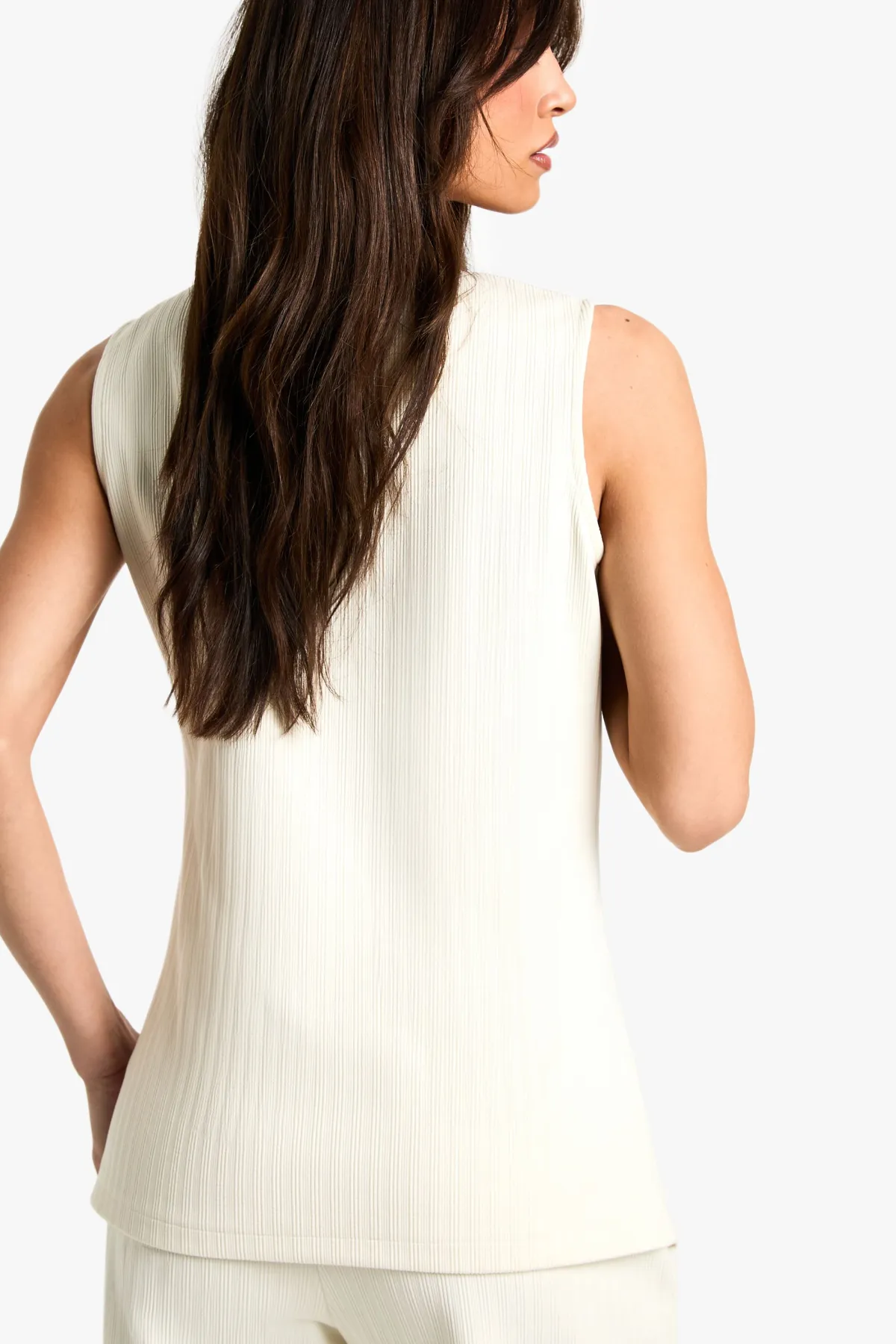 boohoo Gilet Long En Velours Côtelé<Femme Tailleurs|Tops