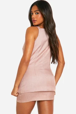 Gilet long à fines rayures Premium