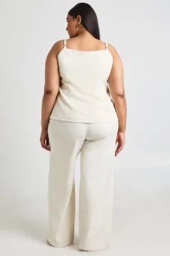 Gilet Long Grande Taille À Boutons Dorés
