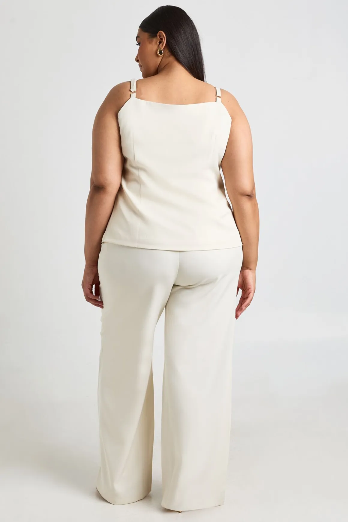 Gilet Long Grande Taille À Boutons Dorés
